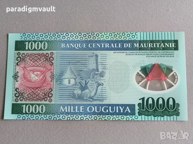 Банкнота - Мавритания - 1000 угия UNC | 2014г., снимка 2 - Нумизматика и бонистика - 56150328