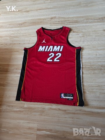 Оригинален мъжки потник Jordan Dri-Fit x Miami Heat NBA x Butler, снимка 2 - Други - 41954445