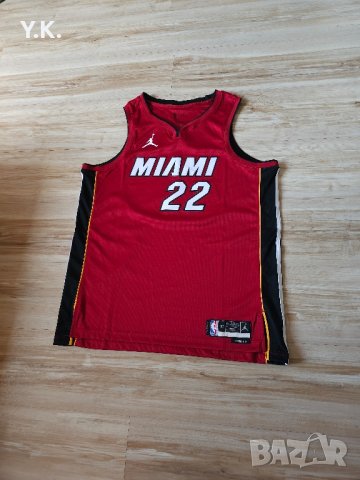 Оригинален мъжки баскетболен потник Jordan Dri-Fit x Miami Heat NBA x Butler, снимка 2 - Други - 41954445