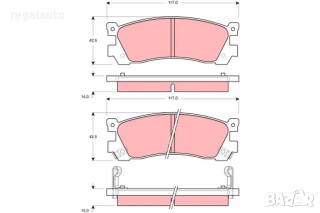 GDB3264,LP1189,2131901,FDB1446,задни накладки MAZDA 929 III,929 IV,929 V,XEDOS 9