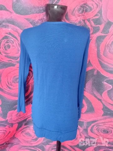 Турско синя памучна жилетка М, снимка 2 - Жилетки - 51342749