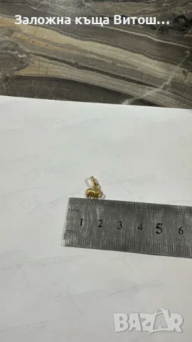 Златна висулка слонче 14к / 0.42 гр., снимка 1