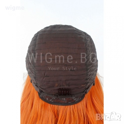 Дълга чуплива яркорижава / оранжева лейс фронт перука Джинджър, снимка 3 - Аксесоари за коса - 36057463