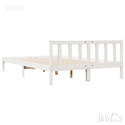 vidaXL Екстра дълга рамка за легло, без матрак, 140x220 см, бор масив, снимка 6 - Спални и легла - 56148194