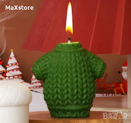 3D Коледа вълнен пуловер Силиконов молд форма за свещи гипс сапун смола , снимка 2 - Форми - 51970826