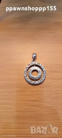 Сребърна висулка в стил Bvlgari / Кръгъл медальон - Проба 925 (3.09 г)
