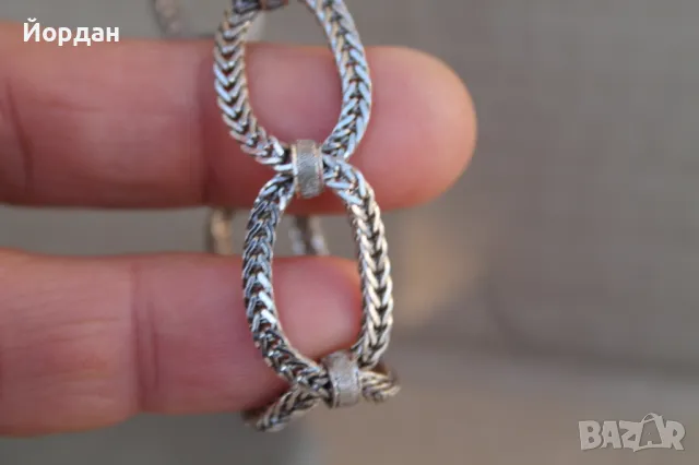 Дамска сребърна гривна, снимка 6 - Гривни - 49405272