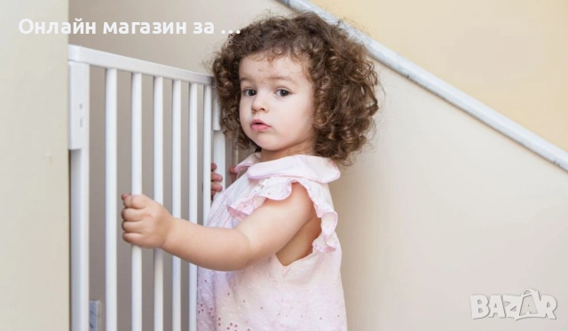 Предпазна преграда за деца и животни, Размери 74-132 см Регулируема ширина, Височина 77 см, снимка 3 - Други - 53380897
