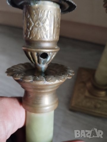 два барокови свещници -комплект, снимка 3 - Антикварни и старинни предмети - 41344026