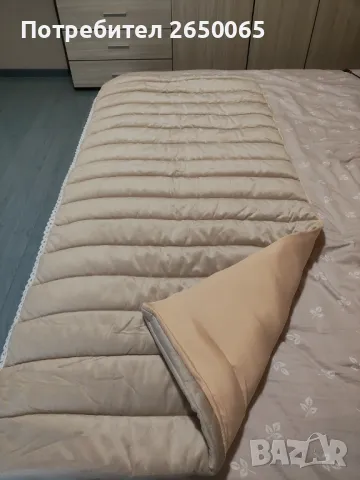 Калъф за табла за спалня "Капучино беж" плюш лукс 150/160см. , снимка 6 - Спално бельо - 49082178