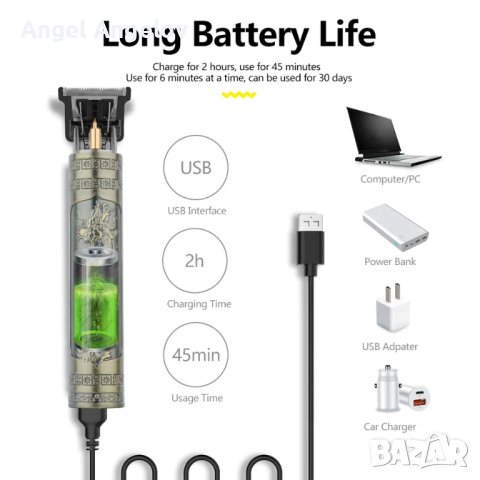 Vintage T9 Електрическа машина за подстригване Машинка за подстригване ., снимка 3 - Тримери - 41407486