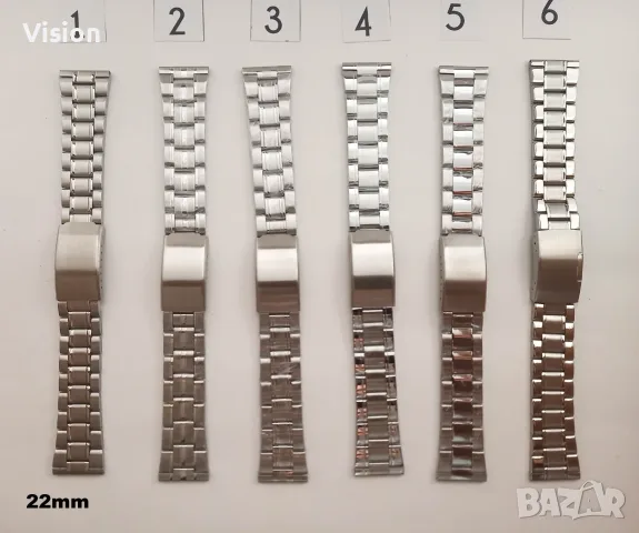 Стоманени Верижки за Часовници.Верижка за Часовник 18 20 22 24мм.Seiko/Orient/Casio/Ракета/Слава/Пол, снимка 6 - Каишки за часовници - 55837850