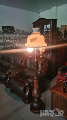 масивен уникален лампион -полилей, снимка 10 - Антикварни и старинни предмети - 50700709
