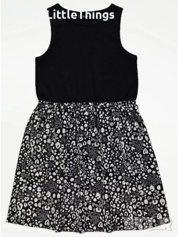 Детска черно-бяла рокля George 13-14 г.