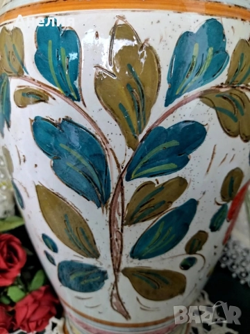 Ваза от Италия ръчно рисувана , снимка 6 - Вази - 52642734