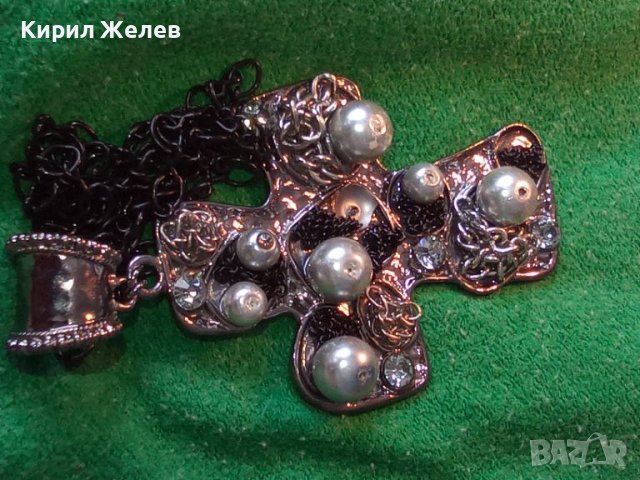 МОДЕН АРТ СРЕБРИСТ ПЕРЛЕН КРЪСТ с ВЕРИЖКА 24304, снимка 11 - Колиета, медальони, синджири - 33953305