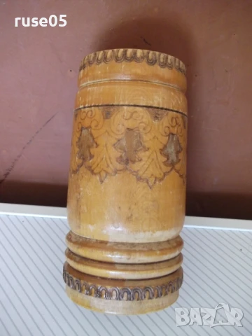 Моливник дървен пирографиран от соца, снимка 5 - Колекции - 51358845