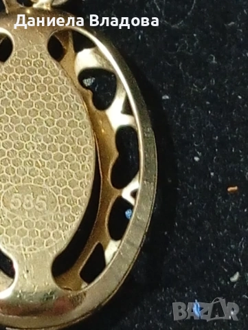 Златна висулка с Богородица, снимка 3 - Колиета, медальони, синджири - 53622785