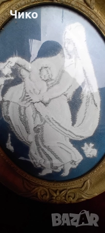 Стара дървена рамка със орнаменти, снимка 3 - Антикварни и старинни предмети - 52587012