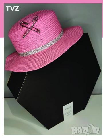 Летни шапки черна, бяла, розова, бежова , снимка 3 - Шапки - 50869633