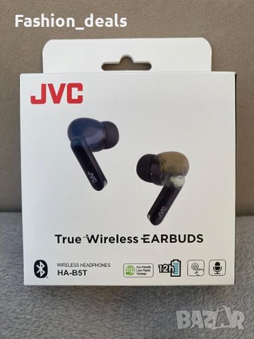 Нови безжични слушалки 12 часа батерия черни JVC HA-B5T True Wireless Bluetooth , снимка 4 - Bluetooth слушалки - 41949017