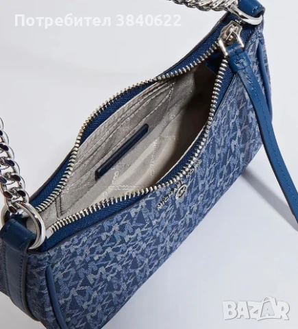 Чанта Michael Kors синя, снимка 3 - Чанти - 50631906