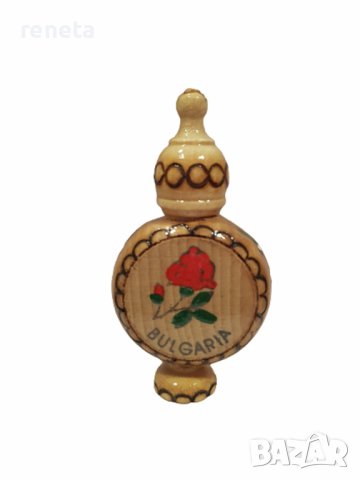 Фиолка Българска роза, Дървена, С парфюмче розе, снимка 1