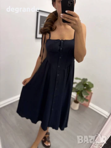 Черна ежедневна дълга рокля, снимка 5 - Рокли - 51268526