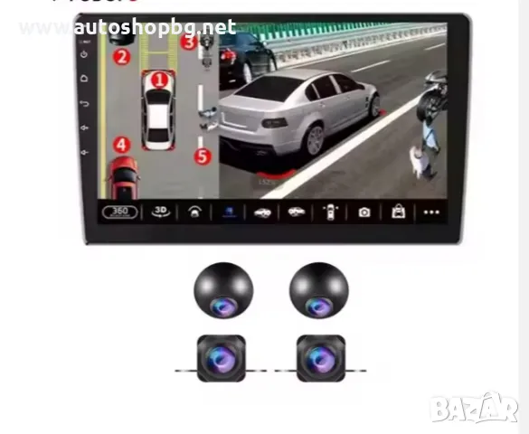 КОМПЛЕКТ 4БР AHD КАМЕРИ 360° ОРЛОВО ОКО 720P