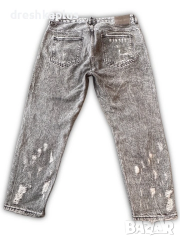 BERSHKA Дънки Slim Fit • Размер 34 • Сиви с Брички, снимка 2 - Дънки - 53218919