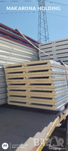 Термопанели за стена и покрив бели 4см дебелина , снимка 2 - Строителни материали - 51576733