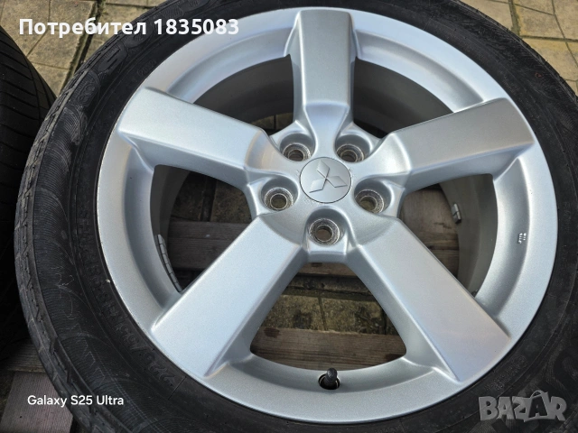 Лети джанти 18ки 5х114.3 Mitsubishi + летни гуми 225/55/18, снимка 7 - Гуми и джанти - 53711304