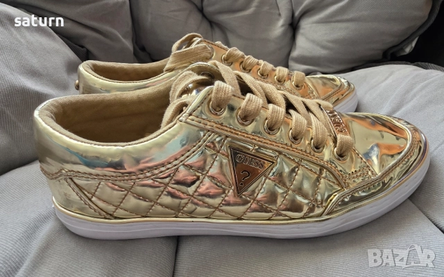 кецове Guess златен лак 37 и 1/2ра, снимка 2 - Кецове - 51735239