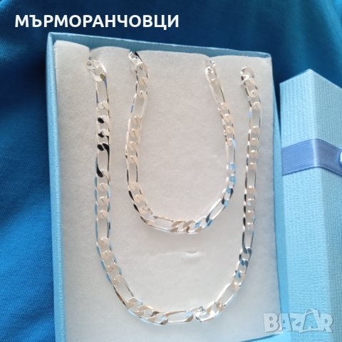 Нов, масивен сребърен комплект за мъж. С подаръчна кутия, снимка 3 - Бижутерийни комплекти - 41669859