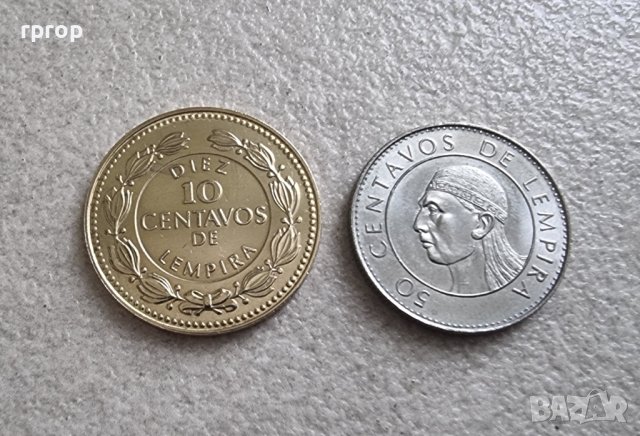 Монети. Хондурас . 10 и 50 центавос.  1990,1999 година., снимка 2 - Нумизматика и бонистика - 41793299
