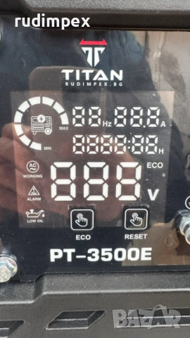 Инверторен бензинов генератор TITAN PT-3500E, 3.5 kW, снимка 8 - Други машини и части - 53270110
