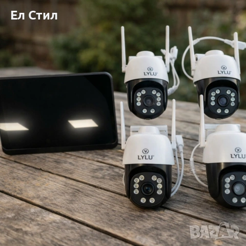 Комплект 4 камери HD с дисплей - интелигентно засичане на движение и сигурност, снимка 4 - Комплекти за видеонаблюдение - 53804493