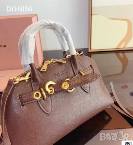 Miu Miu Aventure Nappa дамска чанта от естествена кожа, снимка 3 - Чанти - 55891383