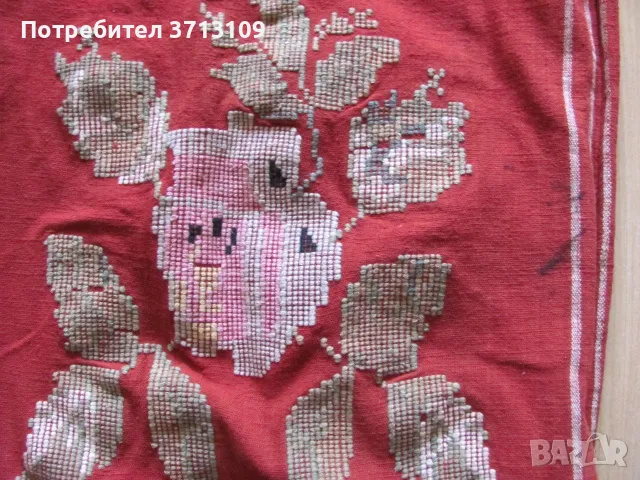 19век вълнена торба,надпис -Лека ви нощ, снимка 6 - Антикварни и старинни предмети - 48652632