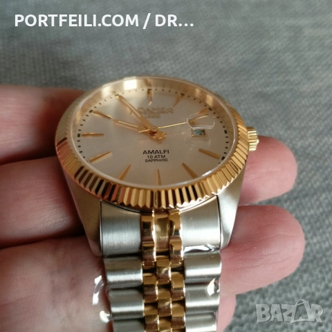 Швейцарски часовник Roamer, сапфир, 100м, гарант. произход, гаранция, снимка 2 - Мъжки - 53607705