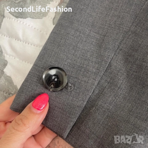 Дамско сако Escada Sport с 2 копчета, размер 34 XS сиво, снимка 6 - Сака - 52461323