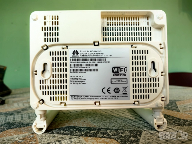 Рутер Huawei EchoLife HG8145V5  1.25Gb/s, 4×GE Ports, GPON, Dual-Band Wi-Fi 5, USB, снимка 3 - Рутери - 51572746
