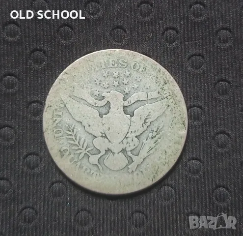Четвърт долар 1914 САЩ сребро, снимка 4 - Нумизматика и бонистика - 55929965
