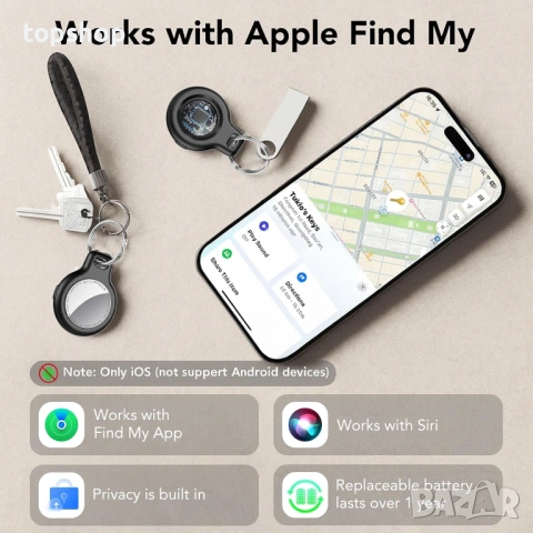 Чисто нови 4 бр. Smart Air Tracker (Apple Find My) – Алтернатива на AirTag, снимка 2 - Друга електроника - 53203170
