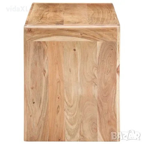 vidaXL Пейка, 110x38x46 cм, акация масив, снимка 2 - Дивани и мека мебел - 56149119