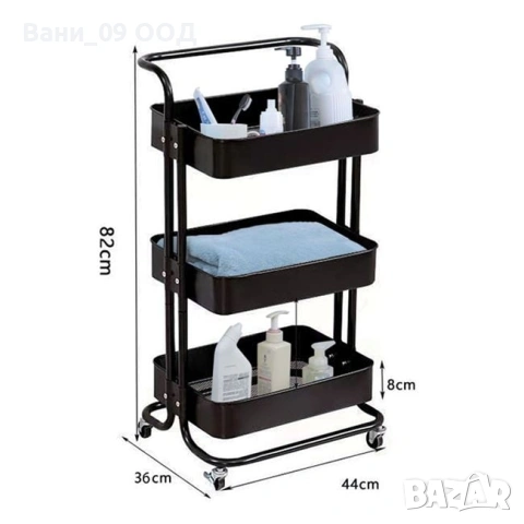 Сервизна количка на 3 етажа в 2 цвята, снимка 5 - Маси - 53272207