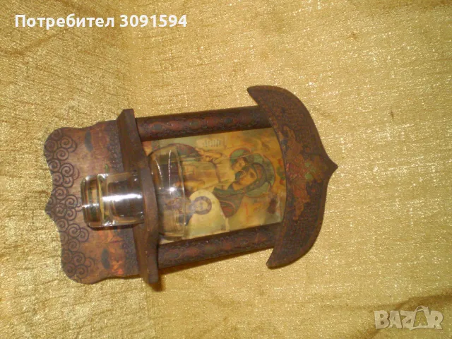 Примитив Старинен иконостас кандило с пирография, снимка 8 - Антикварни и старинни предмети - 48501519