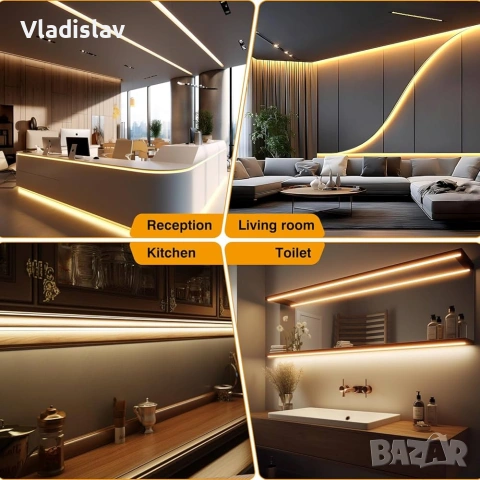 LED лента COB 2700K 5M, снимка 4 - Лед осветление - 53452756