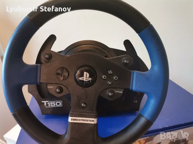 Волан Thrustmaster T150 ForceFeedback за PS4, PS3, PC + Стоманена стойка, снимка 3 - Аксесоари - 47959930