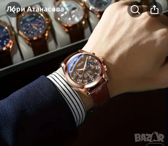 Нов автоматичен часовник за мъже, бизнес моден универсален